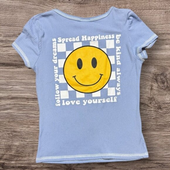 Lily Bleu Girls Smiley Face Tee Blue Size 7/8 - Picture 8 of 8